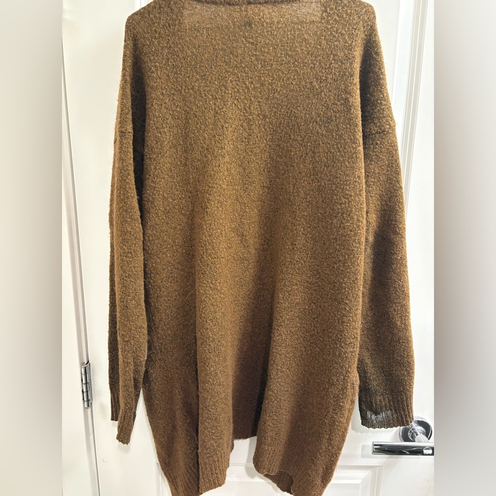 ICHI Cozy Women's Brown Sweater Cardigan - Picture 3 of 8